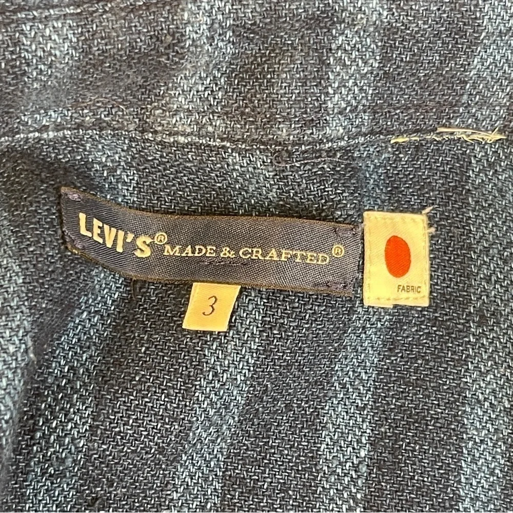 Levi's Made and Crafted Indigo Striped Button Down Shirt Large